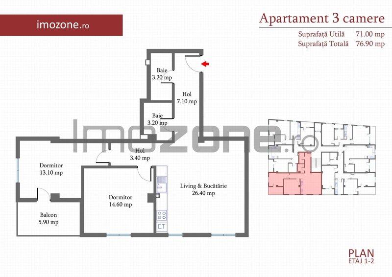 Militari langa metrou Pacii, apartament 3 camere 76 mp, bloc nou, comision 0%